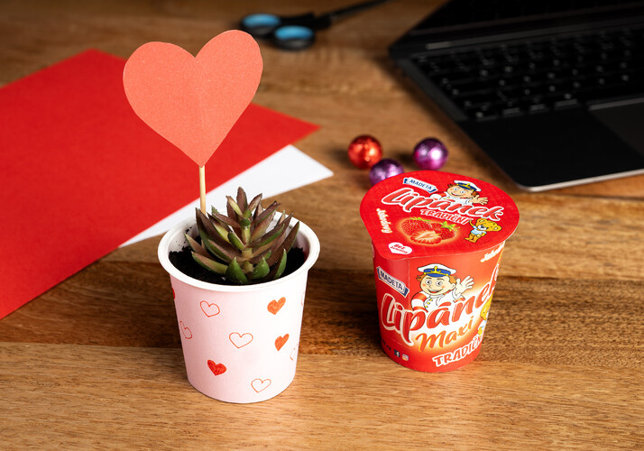 Valentínsky kvetináčik