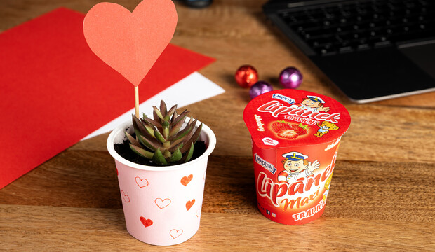 Valentínsky kvetináčik