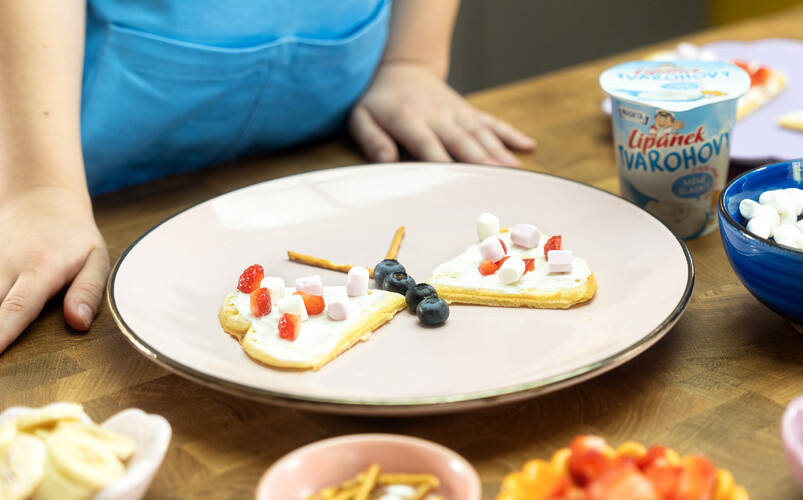 Domáce vafle s tvarohovým Lipánkom