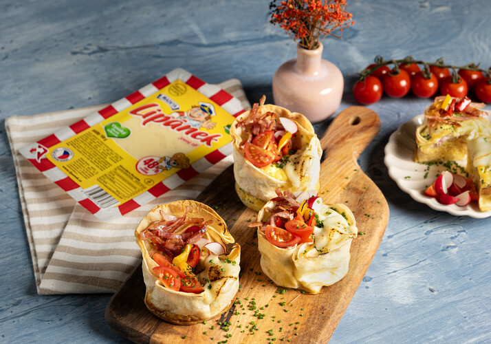 Syrovo-vajíčkové muffiny s Lipánkem