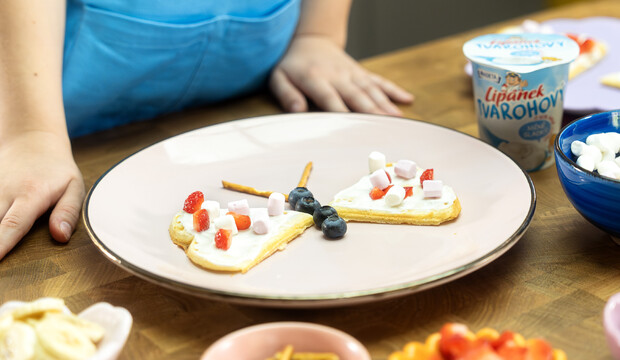 Domáce vafle s tvarohovým Lipánkom