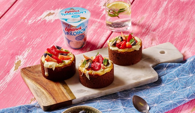 Mini cheesecake s tvarohovým Lipánkem